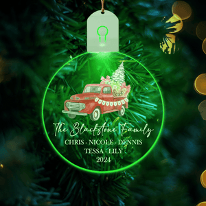 GeckoCustom Custom Family Name Christmas Led Acrylic Ornament HO82 893256 3 inches