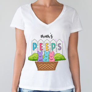 GeckoCustom Custom Family Peeps Easter Shirt TH10 892361 Women V-neck / V White / S