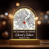 GeckoCustom Custom Map Where It All Began Couple Acrylic Plaque LED Night Light HO82 893356 Acrylic / 4.5"x7.9"