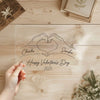 GeckoCustom Custom Name Heart Hand For Valentine's Day Acrylic Plaque and Stand TH10 892337