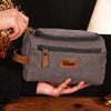 GeckoCustom Custom Name Men's Canvas Toiletry Bag Personalized Valentine Gift, Father's Day Gift For Him HA75 891796 9.4x5.5x5.5 in