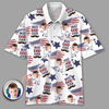 GeckoCustom Custom Photo Best Dad Ever USA Flag Polo Shirt HA75 890694
