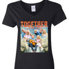 GeckoCustom Custom Photo Couple Together Gift For Husband Wife Shirt N304 889773 Women V-neck / V Black / S