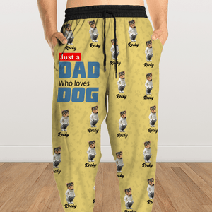 GeckoCustom Custom Photo Cute Pet Just A Girl Who Loves Dog Cat Sweatpants LM32 893089
