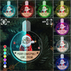 GeckoCustom Custom Photo Dog, Cat Merry Christmas Circle Led Acrylic Ornament HA75 891664 3 inches