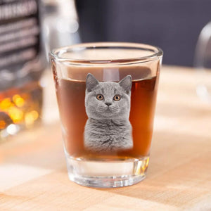 GeckoCustom Custom Photo Dog, Cat Print Shot Glass HA75 891774 1.5oz