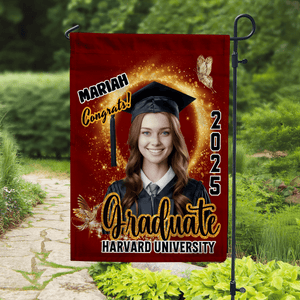 GeckoCustom Custom Photo Graduation 2025 Garden Flag - Unique Keepsake Gift for Proud Grads LM32 893049