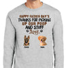 GeckoCustom Custom Photo Happy Father's Day Thank For Picking Up My Poop Shirt K228 889353