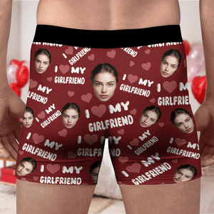 GeckoCustom Custom Photo I Love My Wife, Girlfriend Man's Boxer Valentine's Day, Anniversary Gift HA75 891806