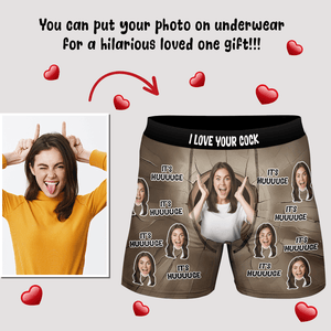 GeckoCustom Custom Photo It's Huge Boxer Funny Gift For Husband Boyfriend CH07 895230