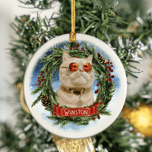 GeckoCustom Custom Photo Lovely Dogs Cats Christmas Ceramic Ornament TH10 891399