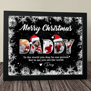GeckoCustom Custom Photo Merry Christmas For Dad Family Picture Frame TA29 889898 10"x8"