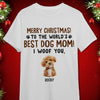 GeckoCustom Custom Photo Merry Christmas To The World Best Dog Dad, Best Dog Mom Shirt HA75 891758