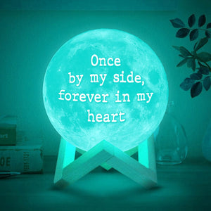 GeckoCustom Custom Photo Once By My Side Forever In My Heart Memorial Moon Lamp TH10 892353