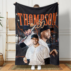 GeckoCustom Custom Photo Retro Vintage For Sport Lover Blanket T286 890089