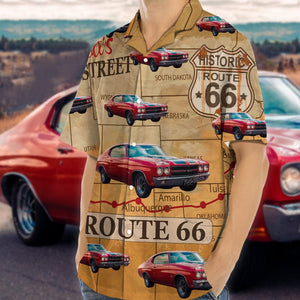 GeckoCustom Custom Photo Route 66 For Car Lover Hawaiian Shirt N304 889179