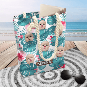 GeckoCustom Custom Photo Summer Time With Family Tote Bag HA75 891172 12x14.2 in
