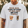 GeckoCustom Custom Photo Thanks For Picking Up Our Poop And Stuff Shirt K228 889349 Premium Tee (Favorite) / P White / S