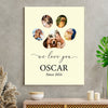 GeckoCustom Custom Photo We Love You Dog Cat Pet Photo Collage Memorial Poster Canvas Picture Frame DM01 891165