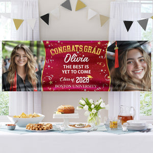 GeckoCustom Custom Photo We're Proud To Be Your Family Personalized Banner - Graduation Decor Gift HA75 891908