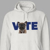 GeckoCustom Custom Portrait Photo Vote My Dog Bright Shirt TA29 890270 Pullover Hoodie / Sport Grey Colour / S