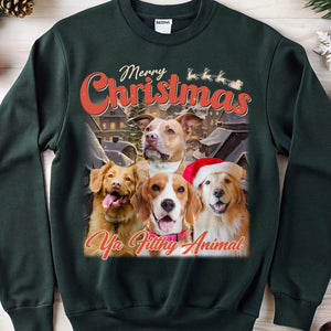 GeckoCustom Custom Your Pet Retro Vintage Portrait Christmas Sweatshirt TH10 891693