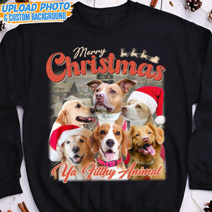 GeckoCustom Custom Your Pet Retro Vintage Portrait Christmas Sweatshirt TH10 891693