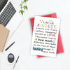 GeckoCustom Cute Appreciation Card for Kindest Person, Great Thank You Card with Envelope for Women Men, Sweet Friendship Gift for Friends Classmates, Best Thank You Gift Ideas for Mom Dad