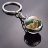 GeckoCustom Cute Dog Double Side Glass Ball Keychain As show 23