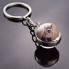 GeckoCustom Cute Dog Double Side Glass Ball Keychain As show 26