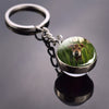 GeckoCustom Cute Dog Double Side Glass Ball Keychain As show 3