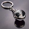 GeckoCustom Cute Dog Double Side Glass Ball Keychain As show 4