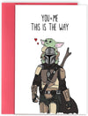 GeckoCustom Cute First Fathers Day Card for New Dad, Two-Sided 1St Fathers Day Gift from Baby Girl Boy, I Used to Live in Your Balls Yoda