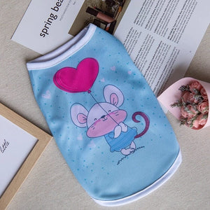 GeckoCustom Cute Sphynx Cat Shirt Vest for Cats Gotas Summer Breathable Pet Clothes Clohting Katten Kedi Mascotas Costume Dog Suit Ropa Para 15 / XS