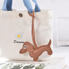 GeckoCustom Dachshund PU Leather Dog Keychains Brown