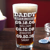 GeckoCustom Dad Established Custom Name Father's Day Print Beer Glass TH10 891059 16oz / 2 sides