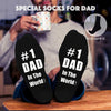 GeckoCustom Dad Gifts, 8PCS Fathers Day Gift Includes 20Oz Tumbler with Lid Straw Brush Socks Bracelet Key Chain Thanks Card Gift Box, Best Dad Ever Gifts from Daughter Son Kids for Christmas Birthday