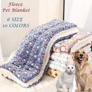 GeckoCustom Dog Bed Thickened Dog Mat Pet Cat Soft Fleece Pad Blanket Bed Mat Cushion Home Washable Rug Keep Warm Pet Supplies cama perro