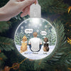 GeckoCustom Dog Dad Memorial Dog Circle Led Acrylic Ornament Personalized Gift HO82 893276 3 inches