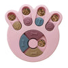 GeckoCustom Dog Puzzle Toys Slow Feeder Interactive Increase Dogs Food Puzzle Feeder Toys for IQ Training Mental Enrichment Dog Treat Puzzle Pawprint Pink