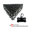 GeckoCustom Dog Waste Bags with Dispenser 6Pcs Set Black