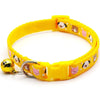 GeckoCustom Fashion Pet Dog Collar Colorful Pattern Dog Bear Cute Bell Adjustable Collars For Dog Cats Puppy DIY Pet Accessories Gray