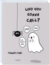GeckoCustom Fathers Day Card for Dad Birthday, Anniversary Husband Him Grandpa Grandfather Stepdad Stepfather, Birthday Thank You Kawaii Greeting Card (Thanks for Feeding Me ...) Who You Gonna Call