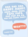 GeckoCustom Fathers Day Card for Dad Birthday, Anniversary Husband Him Grandpa Grandfather Stepdad Stepfather, Birthday Thank You Kawaii Greeting Card (Thanks for Feeding Me ...) Dad Dad Dad