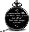 GeckoCustom Fathers Day Dad Gifts from Daughter Son, Birthday Gifts for Dad Grandpa Husband Step Dad Personalized Pocket Watch with Chain Stepfather