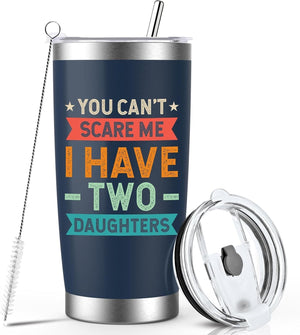 GeckoCustom Fathers Day Dad Gifts from Daughter Son Wife, 20Oz Tumbler Coffee Travel Cup with Straws Lids - Birthday Christmas Anniversary Presents Idea for New Dad Bonus Dad Stepdad Papa Father in Law Husband Daughters