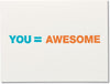 GeckoCustom Fathers Day Thank You Card (How Amazing You Are) You Equal Awesome