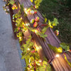 GeckoCustom Flower Green Leaf String Lights Artificial Vine Fairy Lights Battery Powered Christmas Tree Garland Light for Weeding Home Decor 7-Pink White flower / 2M 20LEDS