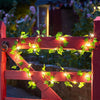 GeckoCustom Flower Green Leaf String Lights Artificial Vine Fairy Lights Battery Powered Christmas Tree Garland Light for Weeding Home Decor
