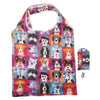 GeckoCustom Foldable Shopping Bag Reusable Travel Grocery Bag Eco-Friendly Cartoon Cat Dog Cactus Lemon Printing Tote Bag Style 2 (38X60cm) 7